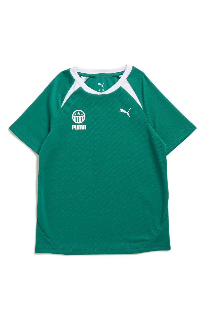 PUMA Kids' House of Graphics T-Shirt, Main, color, Evergreen Aura