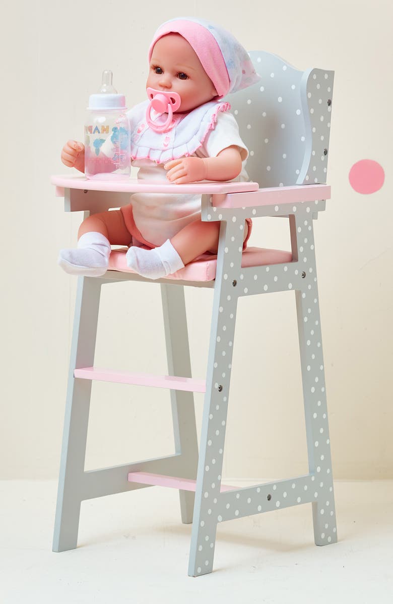 Teamson Kids Olivia's Little World Baby Doll High Chair, Alternate, color, Gray