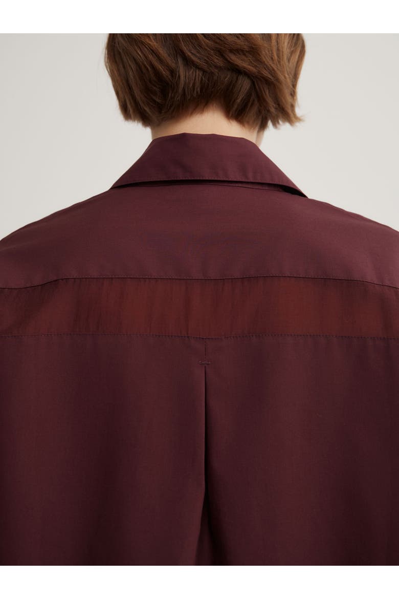 Sheer Insert Shirt, Alternate, color, Wine