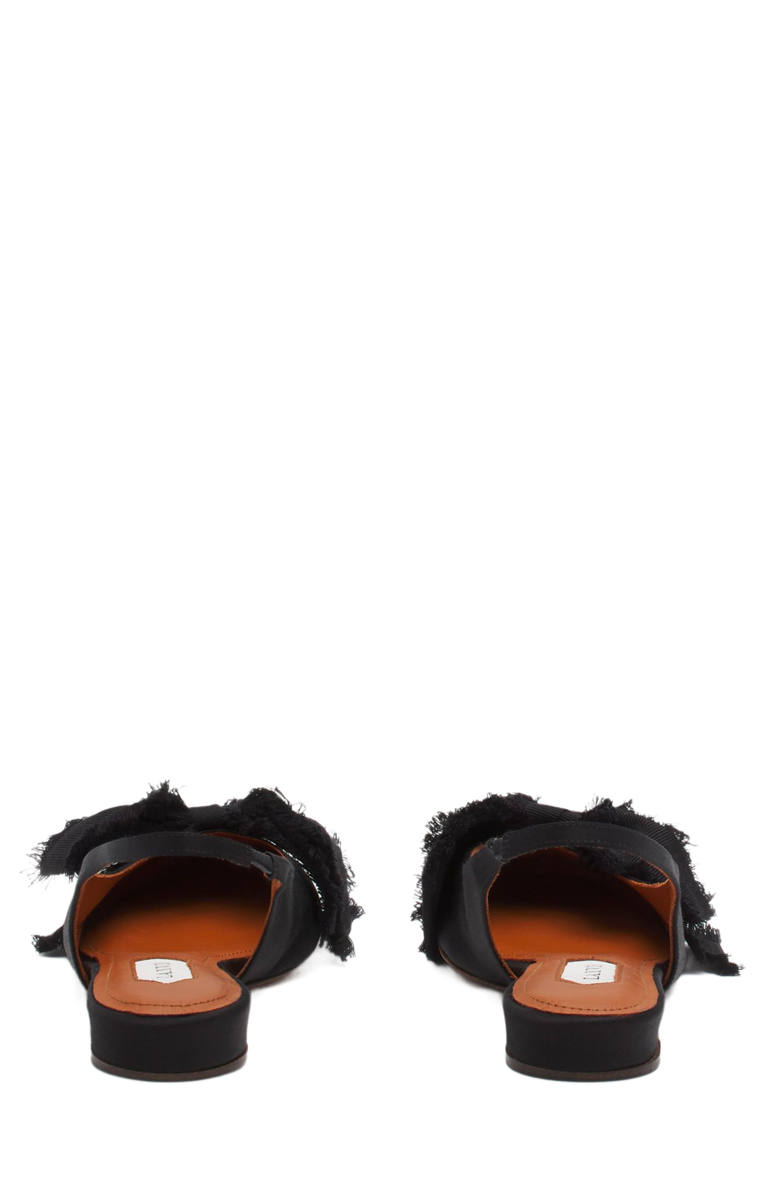 Lanvin Slingback Ballerina Flat In Satin, Alternate, color, Black