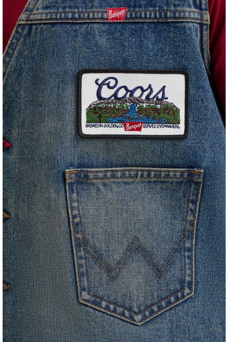 Embroidered Denim Vest, Alternate, color, INDIGO BUFF