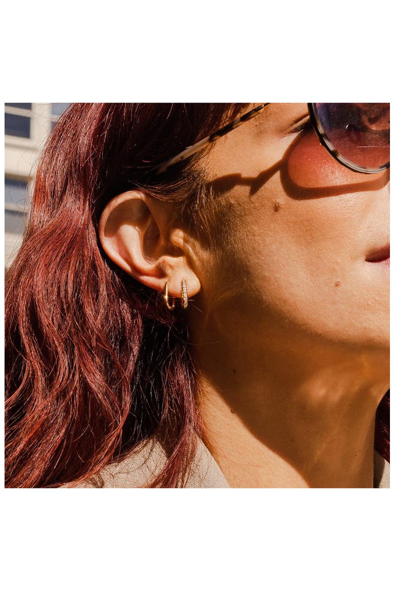 Paper Clip Hoop Earrings, Alternate, color, GOLD VERMEIL