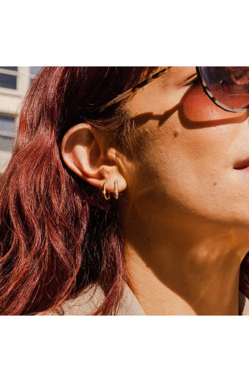 Made By Mary Paper Clip Hoop Earrings In Gold