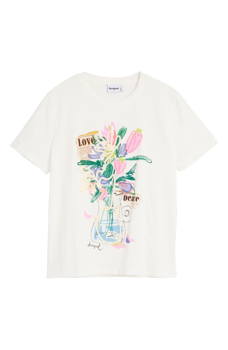 Desigual Vase Graphic T-Shirt, Alternate, color,