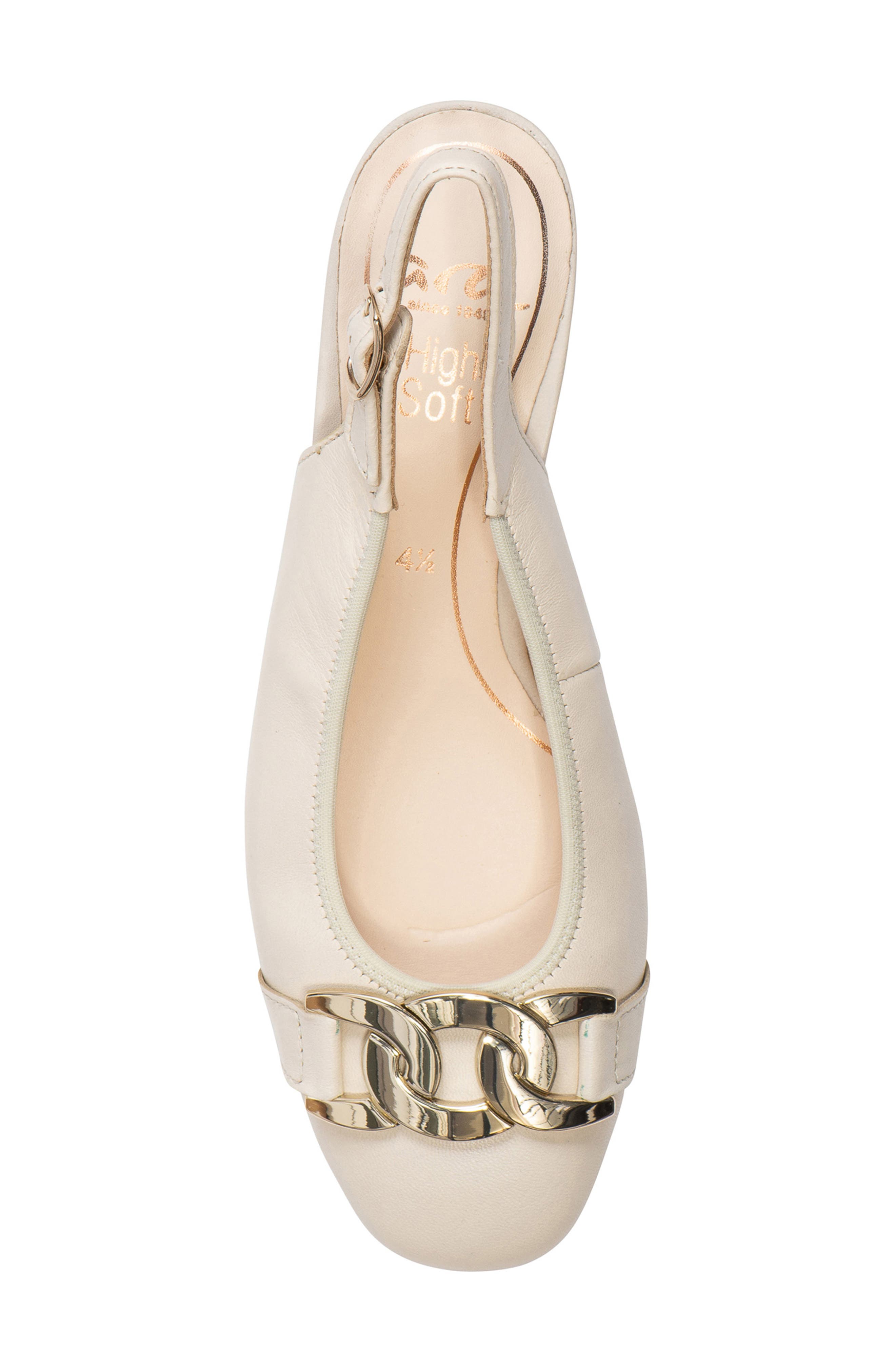 ara Gallant Slingback Pump, Alternate, color, Offwhite Leather