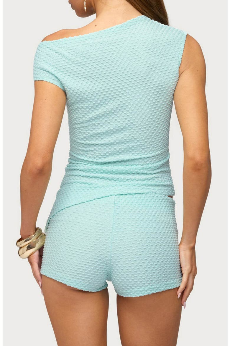 Atile Texture One-Shoulder Top, Alternate, color, AQUA