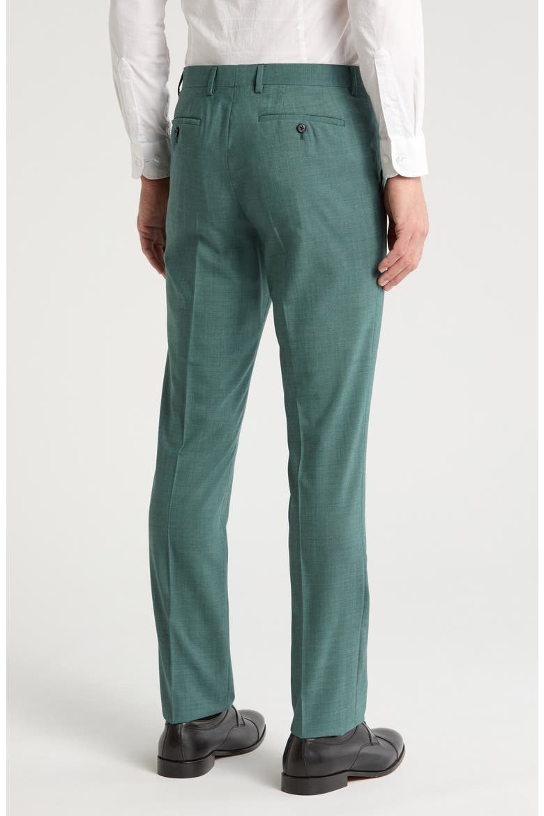 Solid Virgin Wool Pants, Alternate, color, GREEN