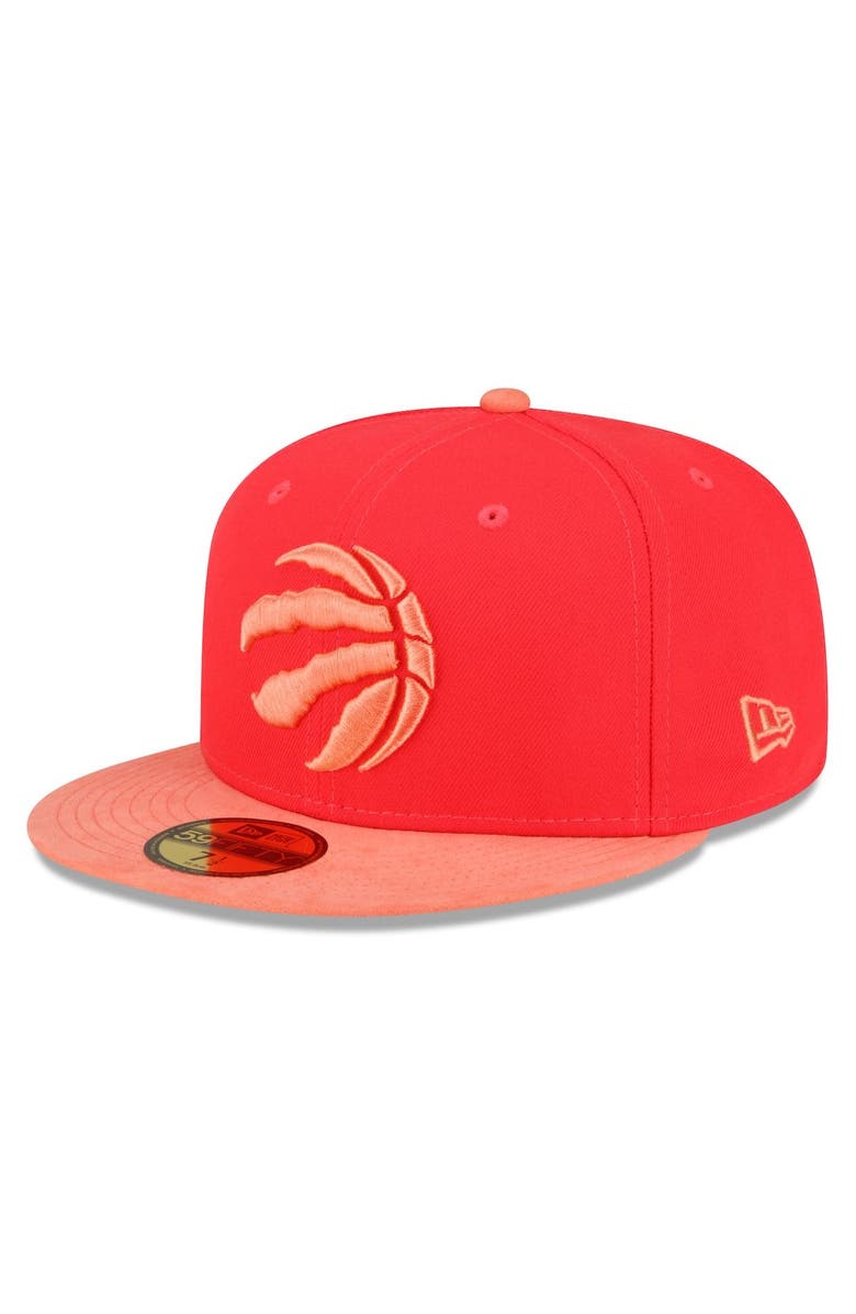 New Era Men's New Era Red/Peach Toronto Raptors Tonal 59FIFTY Fitted Hat, Main, color, 