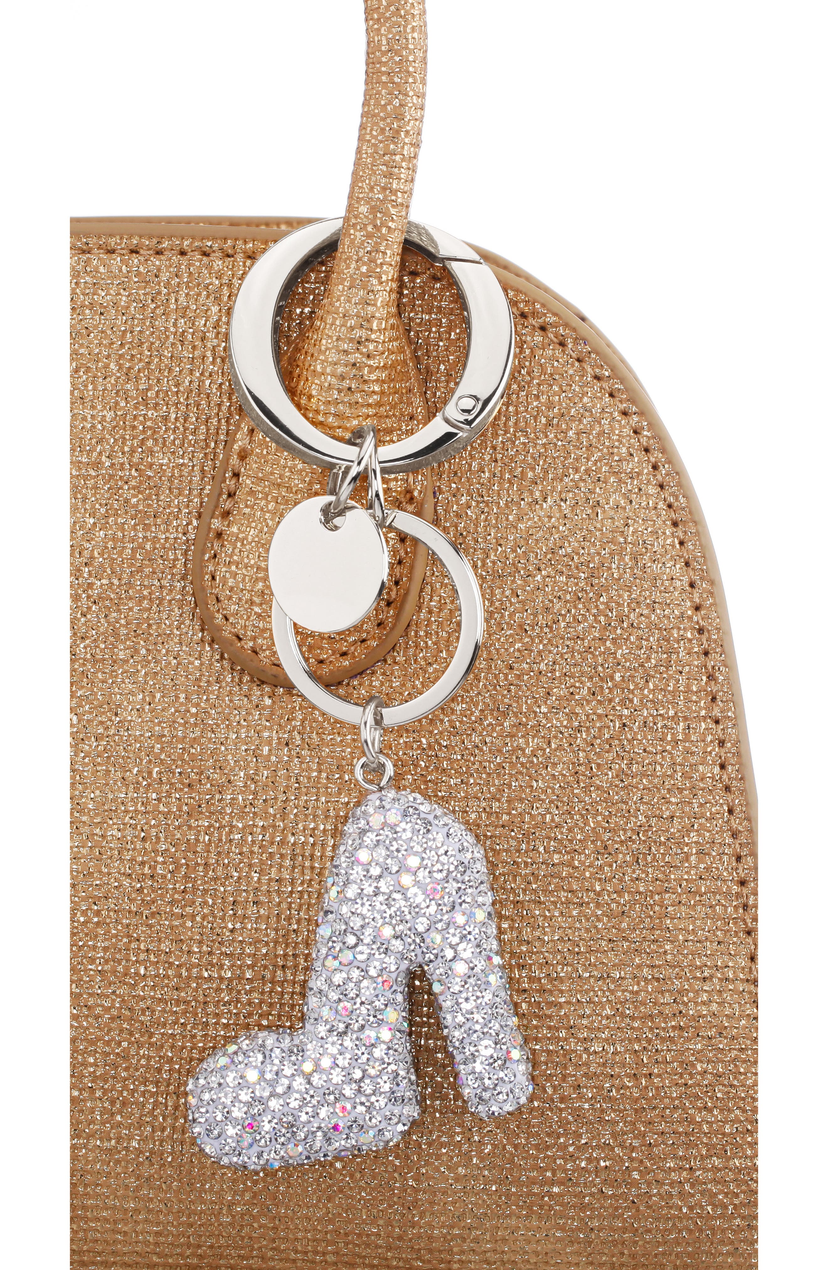 Crystal Pump Bag Charm, Alternate, color, SILVER