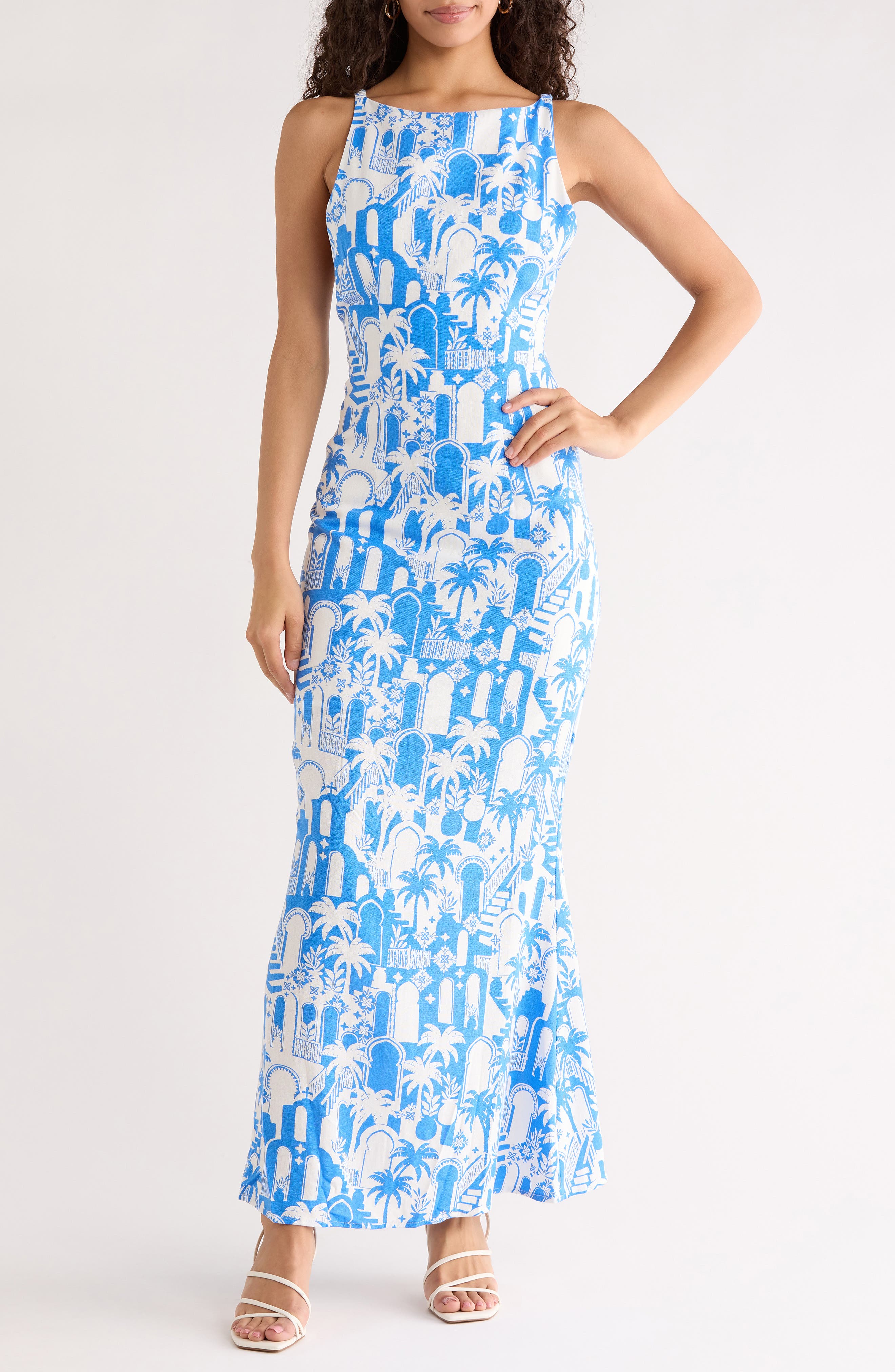 Nala Mizie Open Back Maxi Dress