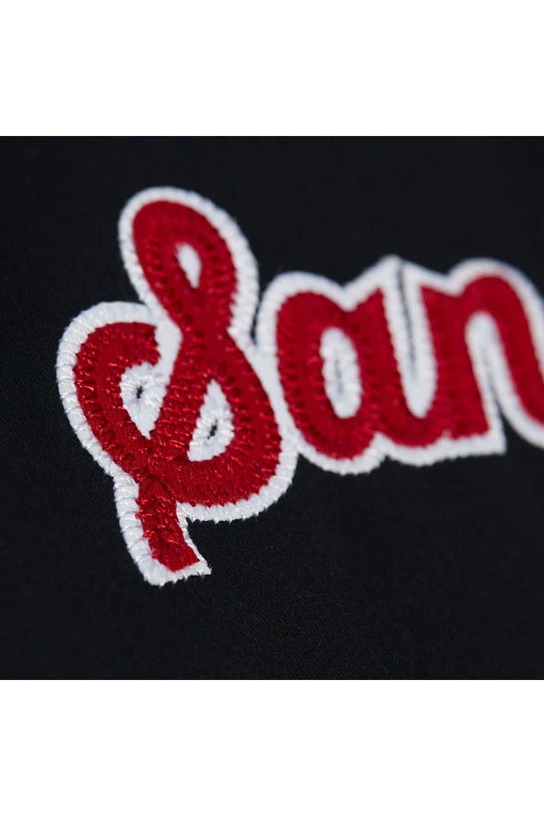 Women's Mitchell & Ness  Black San Francisco 49ers Full-Snap Satin Jacket, Alternate, color, Black