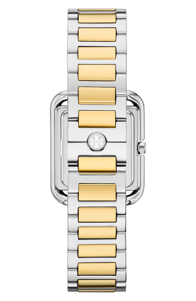 Tory Burch The Kira Square Bracelet, 24mm, Alternate, color, Two Tone