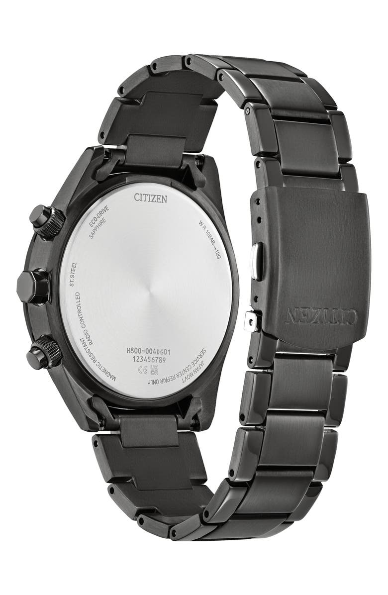 Citizen Sport Luxury Atomic Timekeeping Bracelet Watch, 43mm, Alternate, color, Gray