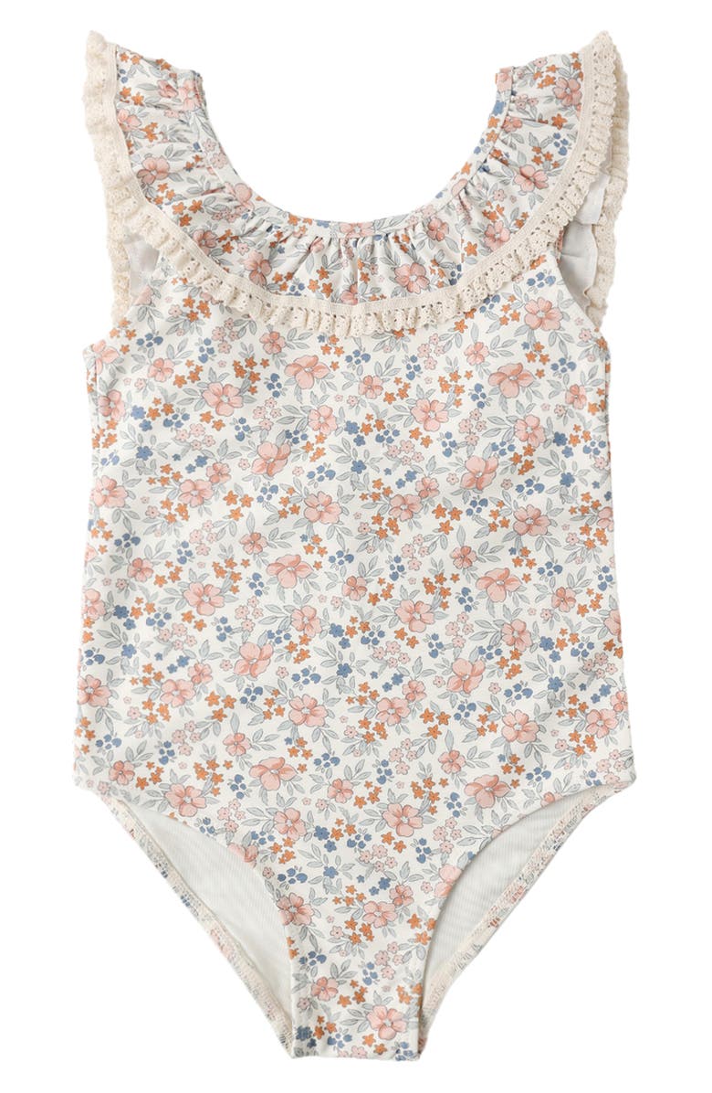 Rylee + Cru Margaret One-Piece Swimsuit, Alternate, color, Ivory