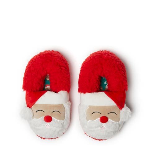 Dearfoams Kids' Emery Critter Closed Back Animal Slipper In Red