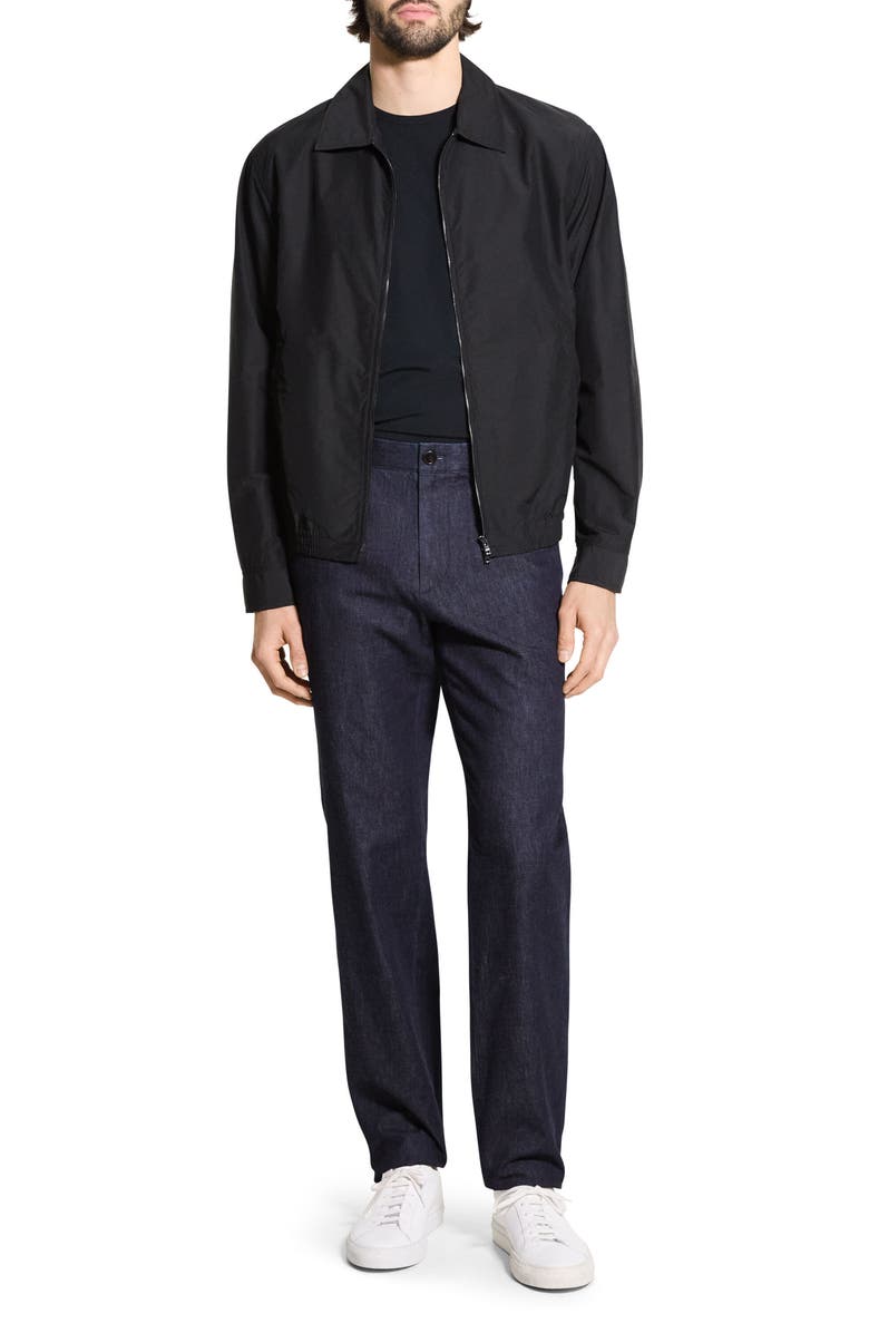 Theory Cotton & Nylon Zip Jacket, Alternate, color, Black