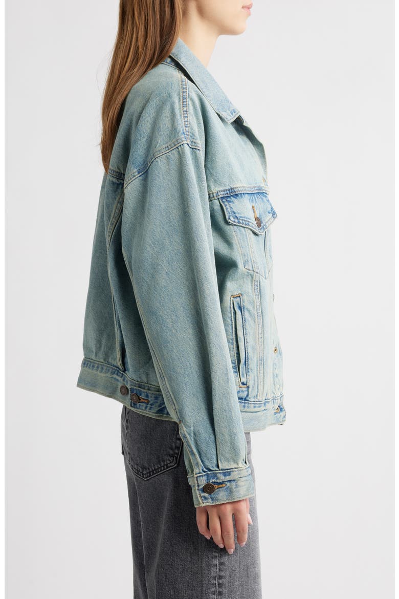 '90s Denim Trucker Jacket, Alternate, color, I TOLD YOU TRUCKER