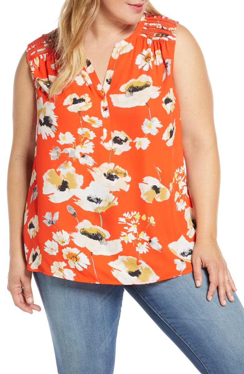 DR2 by Daniel Rainn Daniel Rainn Lace Shoulder Tank Top, Main, color,