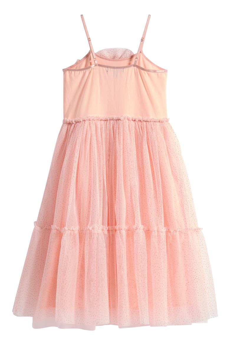 Kids' Mesh Flower Dress, Alternate, color, BLUSH