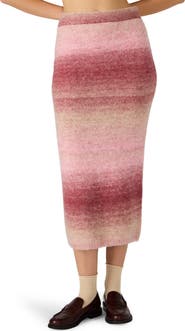 Steve Madden Karmen Ombré Stripe Knit Skirt