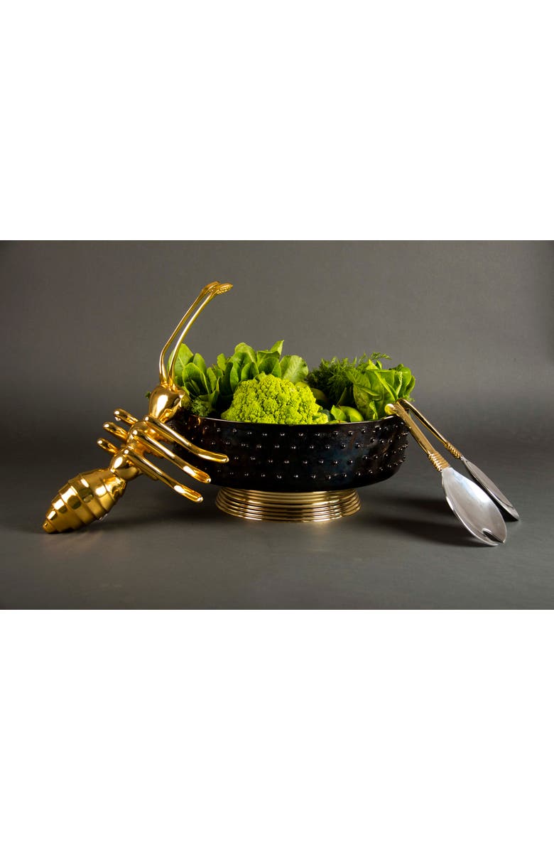 Lunares Djembe Large Round Bowl, Alternate, color, Bronze