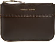 Comme des Garçons Wallets Triple Stitch Leather Zip Pouch