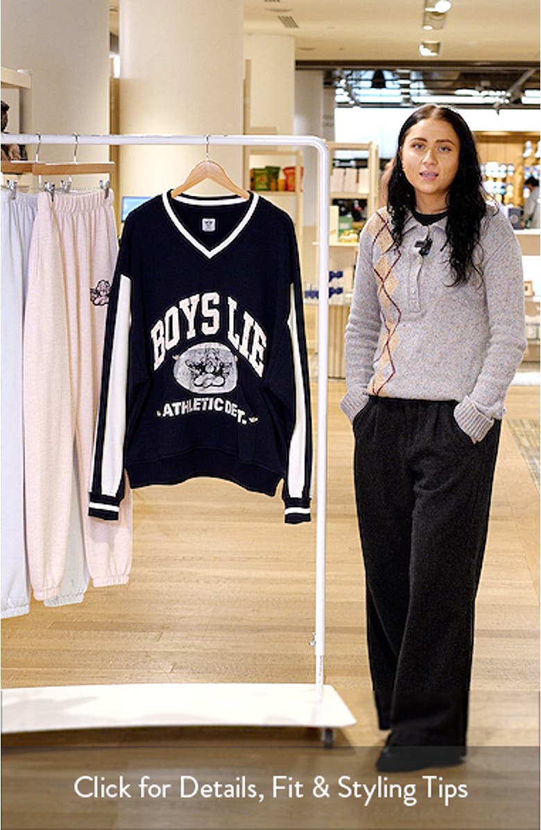 Hayley Logo Detail Cotton Blend Sweatshirt, sales video thumbnail