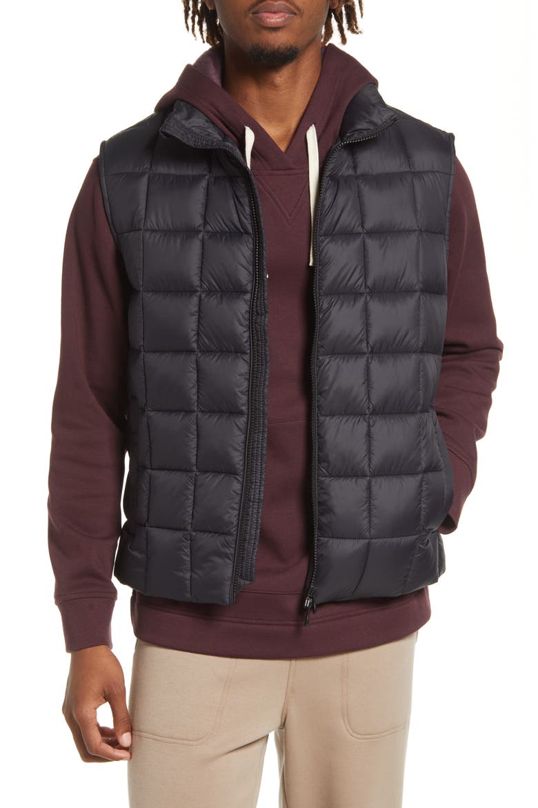Oswald Quilted Vest, Main, color, BLACK