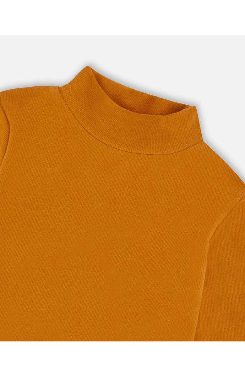 Deux par Deux Super Soft Ribbed Mock Neck Top, Alternate, color, Golden Yellow