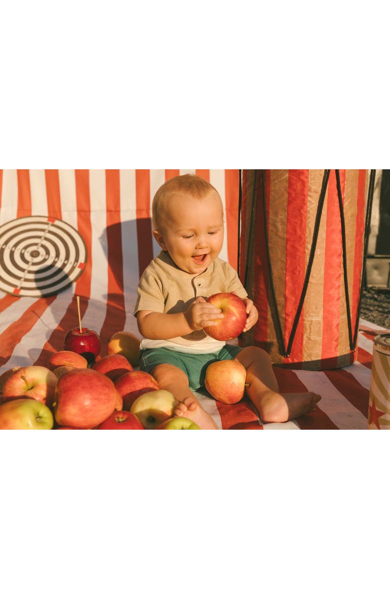 Deux par Deux Baby Boy's One-Piece Romper Gradient Beige And Teal, Alternate, color, 