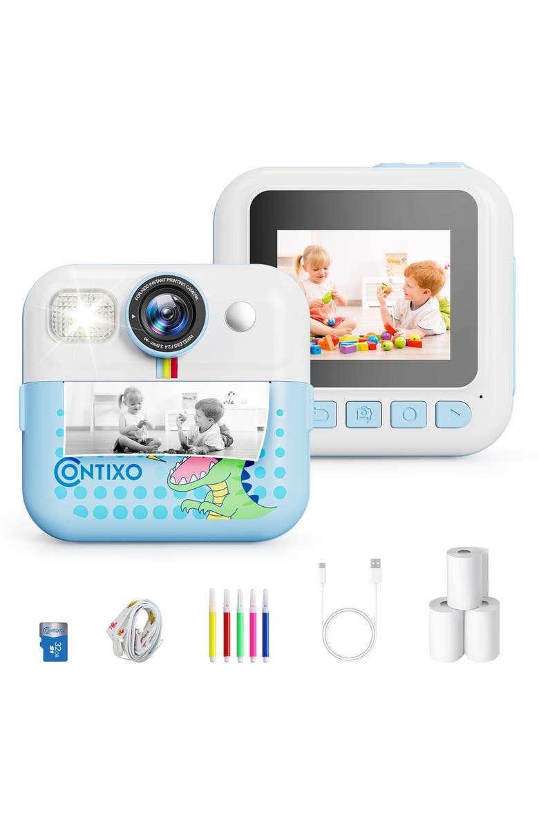 CONTIXO Instant Print Kids Camera, Main, color, Blue Printed
