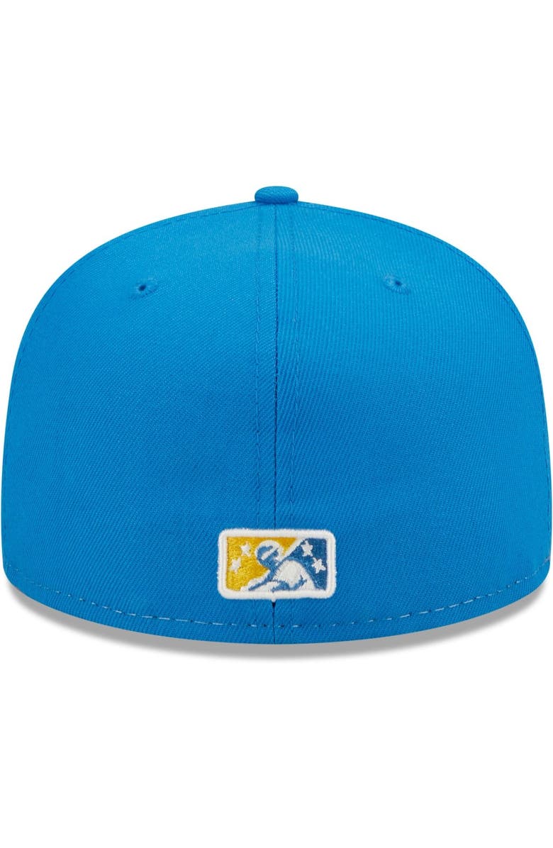New Era Men's New Era White/Royal Pelicanos de Myrtle Beach Copa De La Diversion 59FIFTY Fitted Hat, Alternate, color, Royal