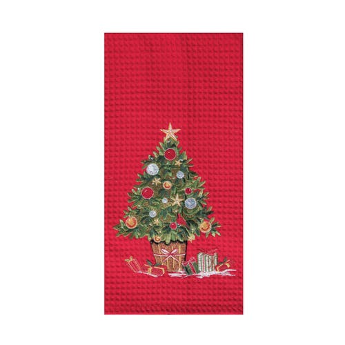C & F Home C&f Home Holiday Tree Towel In Red