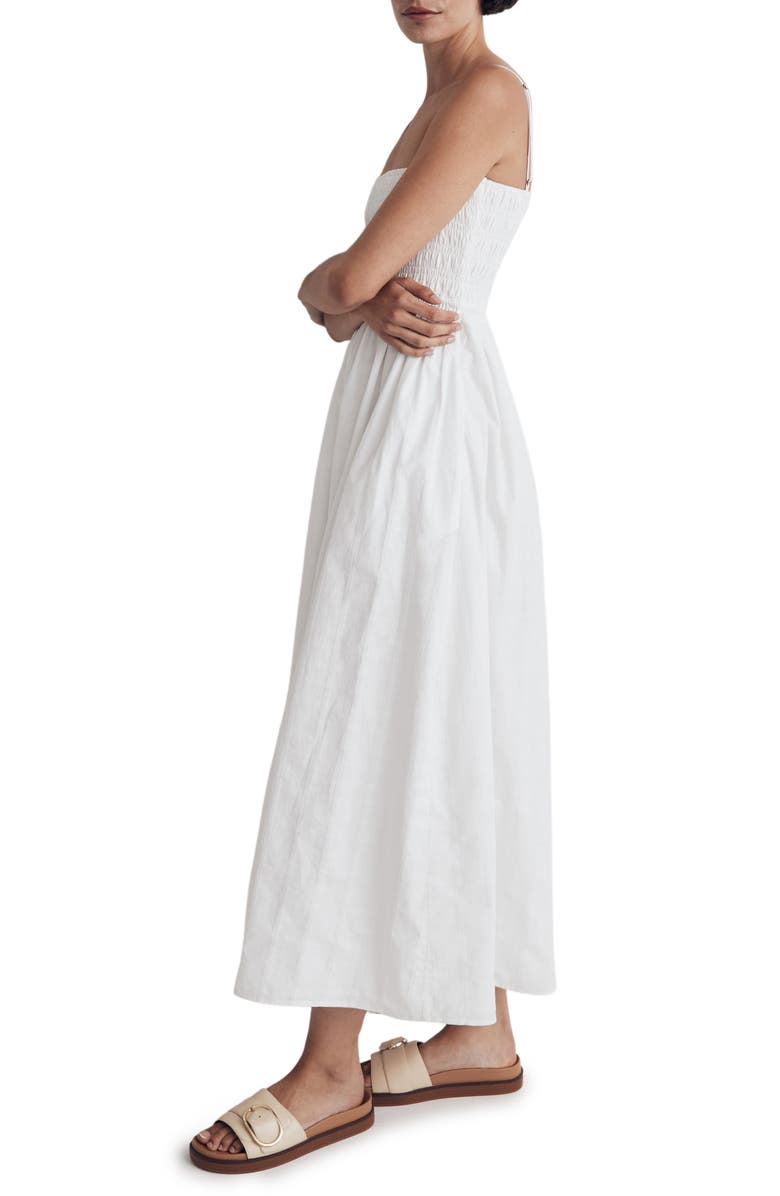 Madewell Theo Sleeveless Cotton Midi Dress, Alternate, color,