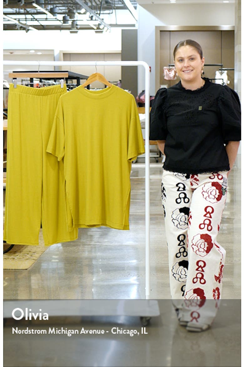 Lex Ribbed Oversize T-Shirt & High Waist Crop Pants Set video