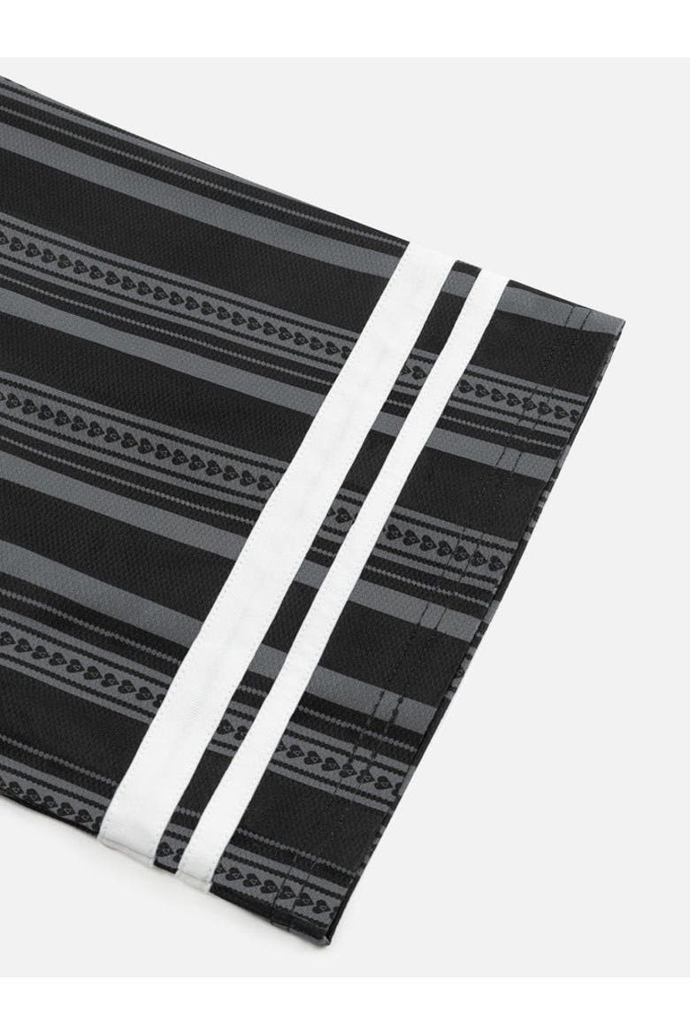 Stripe Off-The-Shoulder Tee, Alternate, color, Black