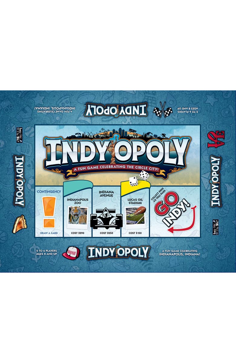 Late for the Sky Indyopoly Indianapolis Themed Family Board Game, Main, color, Multicolored
