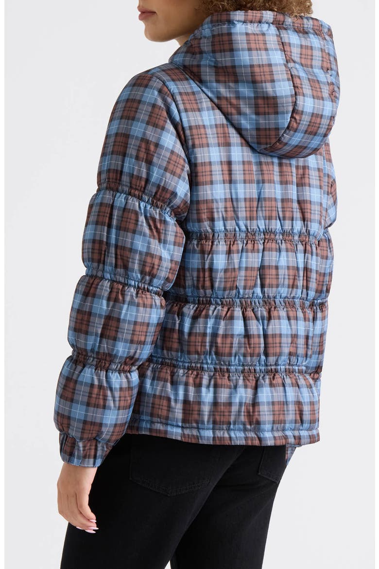 Fenna Hooded Puffer Jacket, Alternate, color, BLUE PLAID