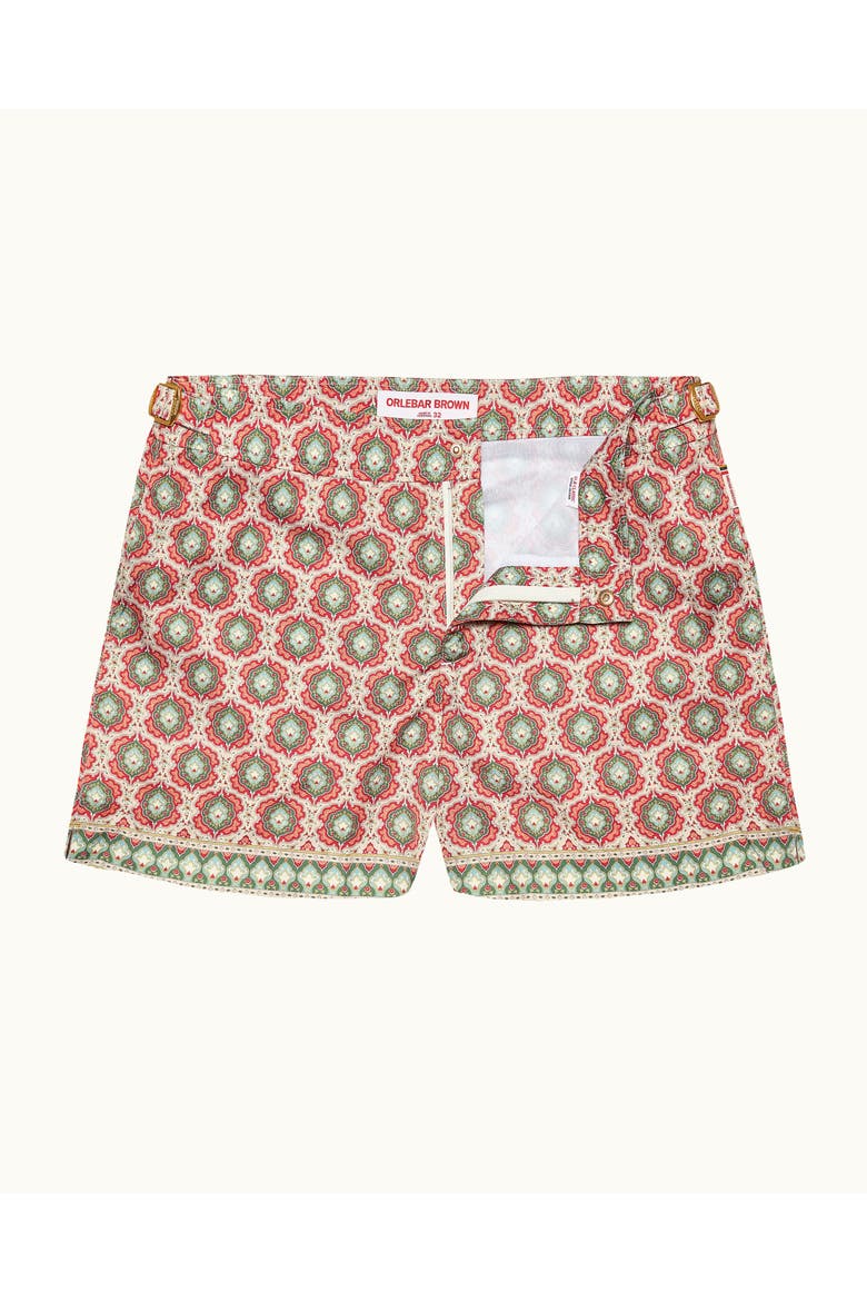 Setter Shorter Length Tailored Swim Shorts, Alternate, color, Vermillion