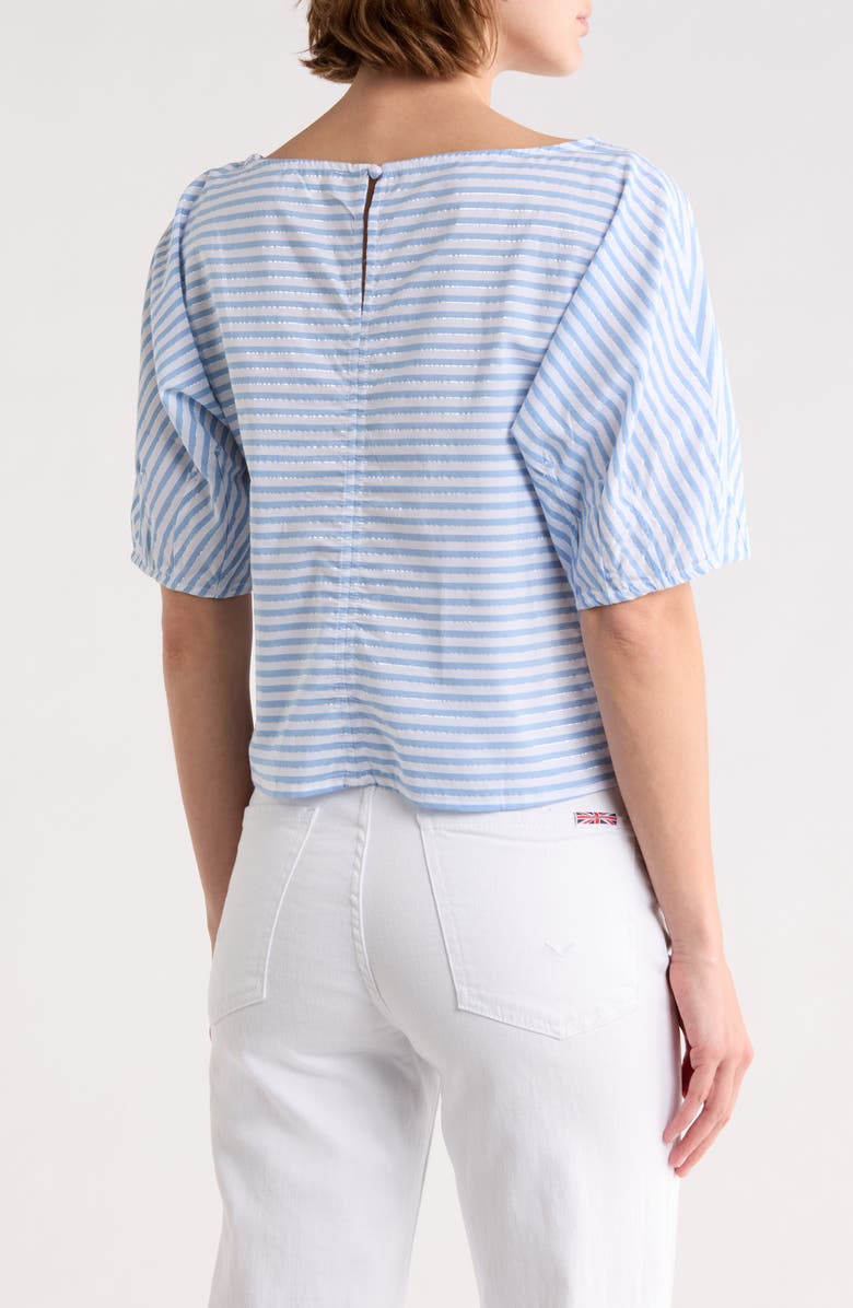 Parker Boat Neck Barrel Sleeve Top, Alternate, color, Denim Multi