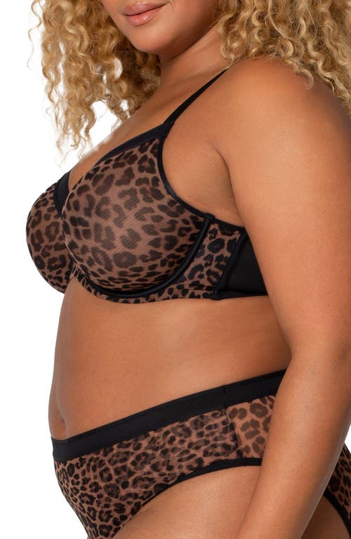 Curvy Couture Full Figure Mesh Underwire Bra In Black