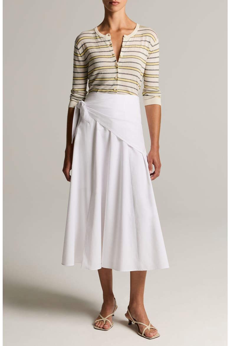 Scarf Tie Maxi Skirt, Alternate, color, OPTIC WHITE