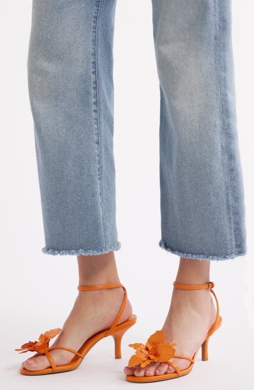 Open Edit Zuri Ankle Strap Sandal In Orange Zest