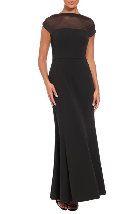 Illusion Bateau Neck Dress