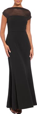 Maggy London Illusion Bateau Neck Dress