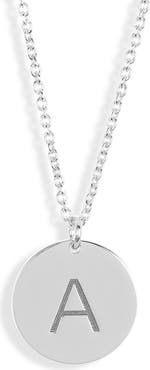 MESHMERISE Initial Disc Pendant Necklace