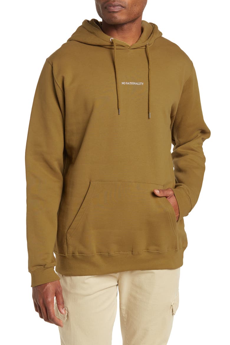 Barrow 3385 Slim Fit Hoodie, Main, color, OLIVE GREEN