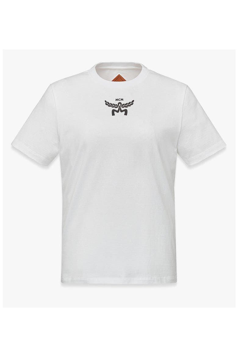 Logo Print T-Shirt in Organic Cotton, Main, color, White