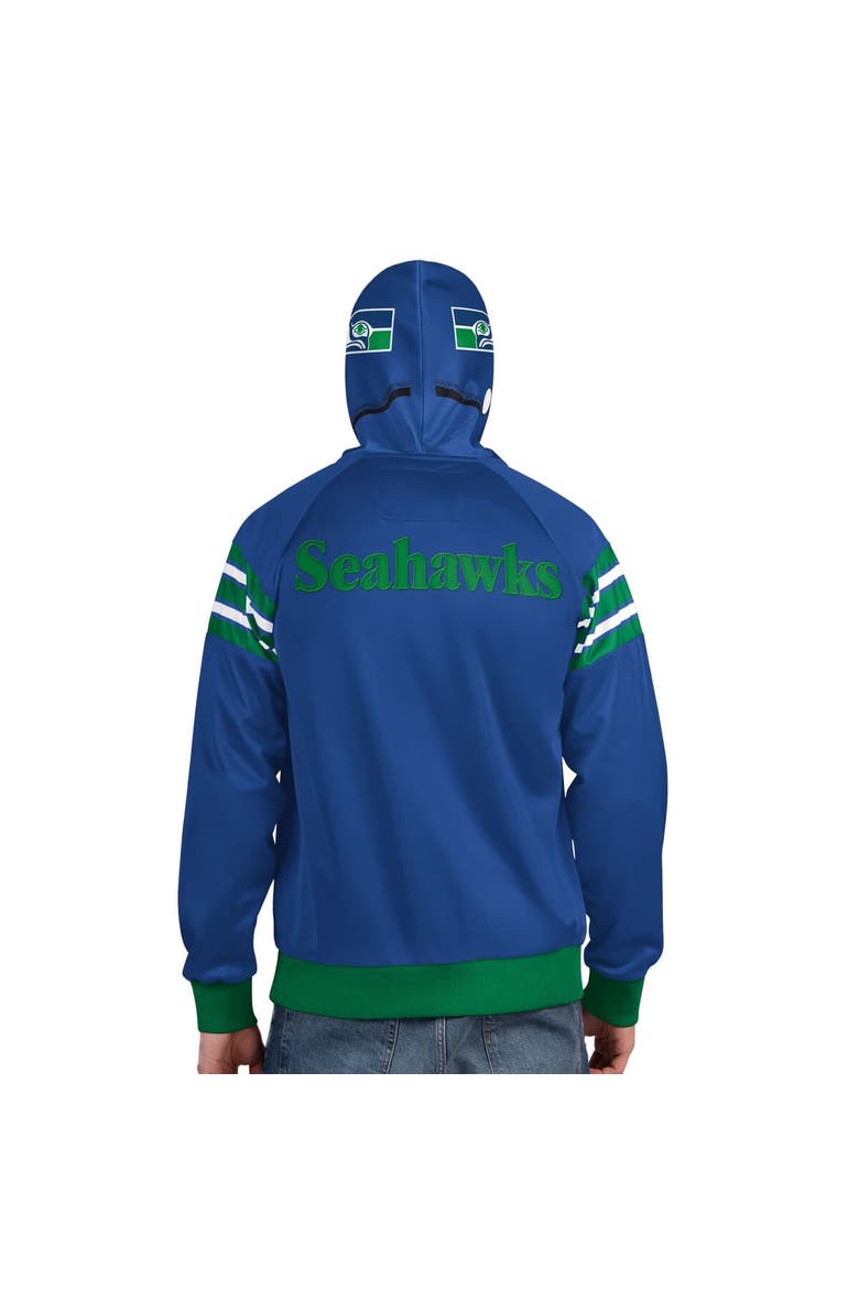 Men's Pro Player Royal/Green Seattle Seahawks Retro Helmet Full-Zip Hooded Track Jacket, Alternate, color, Royal