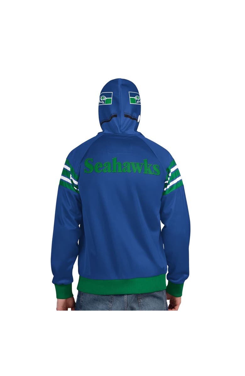 Pro Player Men's Pro Player Royal/Green Seattle Seahawks Retro Helmet Full-Zip Hooded Track Jacket, Alternate, color, Royal